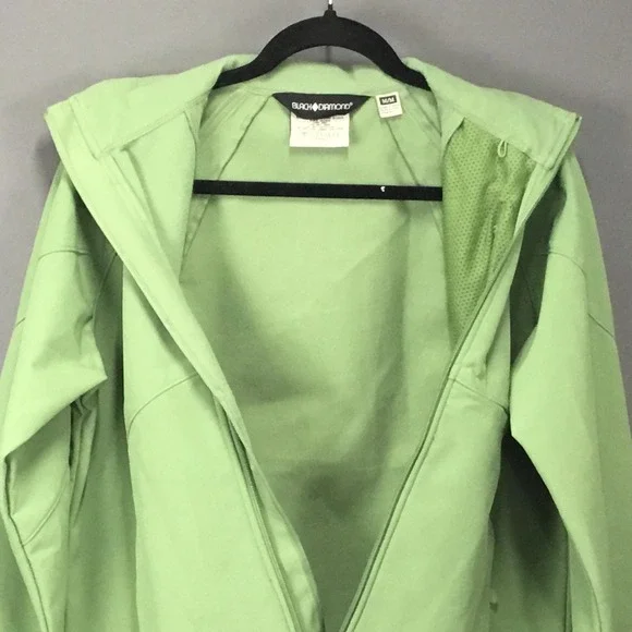 Black Diamond Jacket Womens Medium Green Full Zip Outdoor Fleece Lined Pockets - Picture 3 of 11